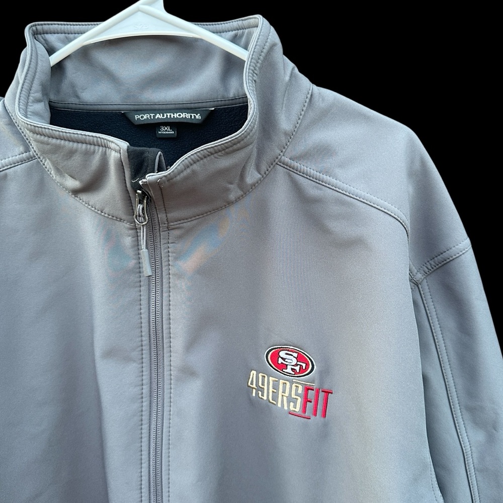 Port Authority San Francisco 49ers Fit apparel Men's Jacket gray red size 3XL